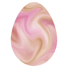 Easter Egg Watercolor. Oval Shape