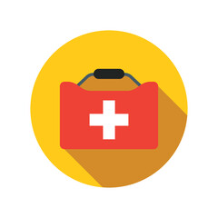 Obraz premium Medical kit icon vector graphic illustration