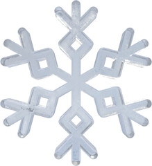 3D Realistic White Icy Cold Flaky Winter Season Snowflakes For New Year And Christmas Design