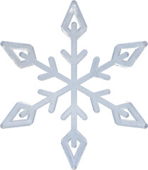 3D Realistic White Icy Cold Flaky Winter Season Snowflakes For New Year And Christmas Design