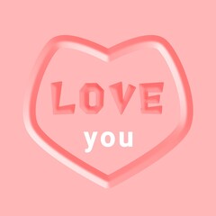 An illustration with the inscription - Love. Repeating lettering. Background for scrapbooking, albums, advertising, printing, websites, mobile screensavers, bloggers.