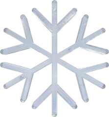 3D Realistic White Icy Cold Flaky Winter Season Snowflakes For New Year And Christmas Design