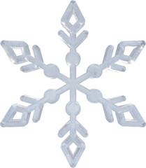 3D Realistic White Icy Cold Flaky Winter Season Snowflakes For New Year And Christmas Design