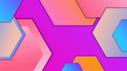 Modern abstract template background design with purple blue and orange gradient