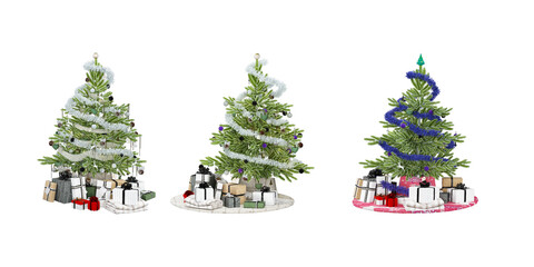 christmas tree and decorations