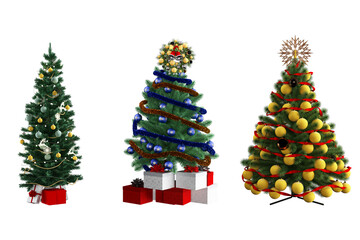 christmas tree and decorations