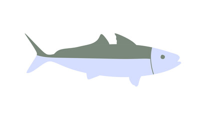 Scad fish isolated. illustration scad fish on white background. vector eps10