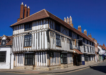 A picturesque timber frame building