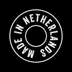 Made in Netherlands text emblem stamp, concept background