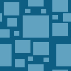 illustration seamless pattern abstract blue squares. for printing on clothes, bed linen, napkins, notebook cover.