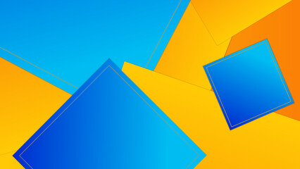 Modern abstract blue and orange square template background design