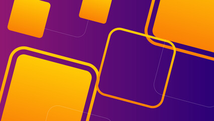 Modern abstract purple and orange square template background design