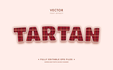 Vector Editable Text Effect in Tartan Style