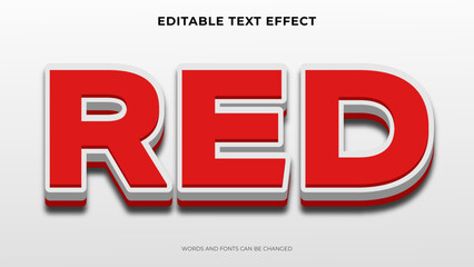 red text effect, 3d style text effect