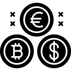 Cryptocurrency Coins Icon