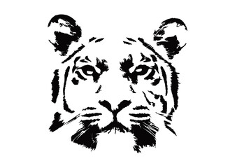 Tiger on transparent background. Vector illustration