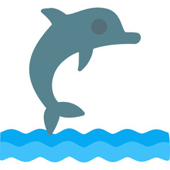 Naklejka premium Dolphin Show Icon
