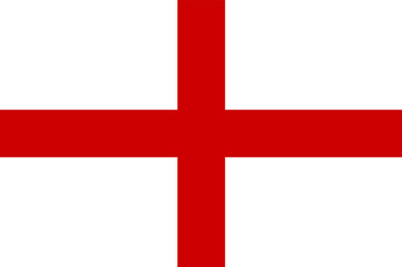 England flag standard shape and color