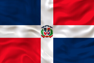 National flag  of Dominican Republic. Background  with flag  of Dominican Republic