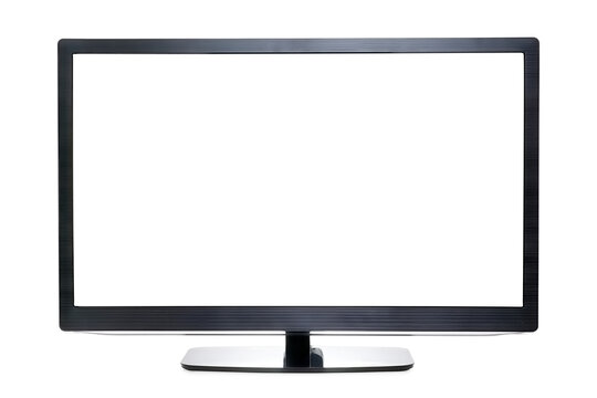 Wide screen TV or monitor isolated copy space on the screen. Png with transparency