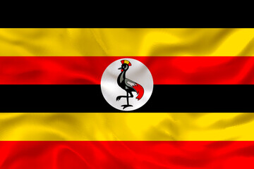 National flag  of Uganda. Background  with flag  of Uganda