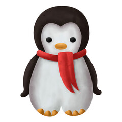 Winter christmas penguin