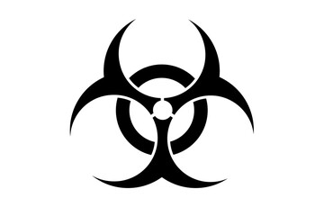 Biohazard dangerous sign on a transparent background