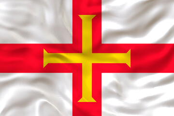 Fototapeta premium National flag of Bailiwick of Guernsey Background with flag of Bailiwick of Guernsey