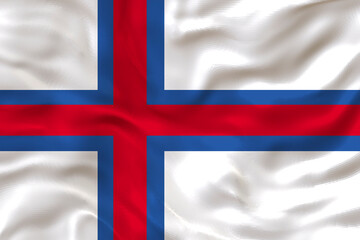 Obraz premium National flag of Faroe islands. Background with flag of Faroe islands.
