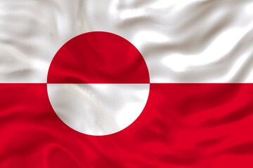 National flag of Greenland. Background  with flag of Greenland.