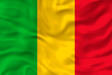 National flag of Mali. Background  with flag of Mali.