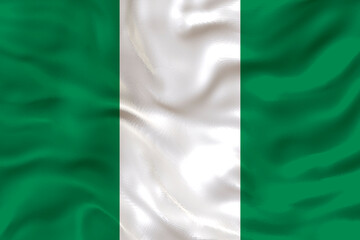 Obraz premium National flag of Nigeria. Background with flag of Nigeria.