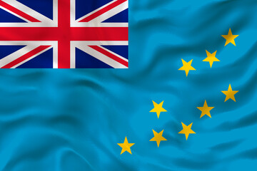 National flag of Tuvalu. Background  with flag of Tuvalu