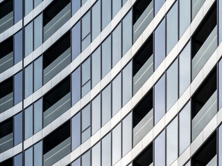 Modern skyscraper wall made of glass