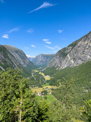 landscape with mountains and clouds