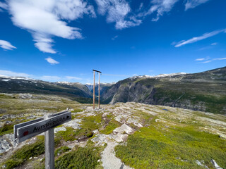 road in the mountains in Norway with a scenic view