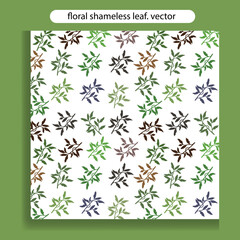 Floral pattern shameless leaf. vector file background. 
