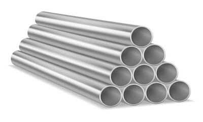 metal pipes for plumbing vector illustration