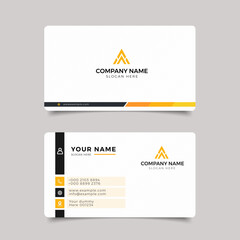 business card White and yellow Corporate Professional design