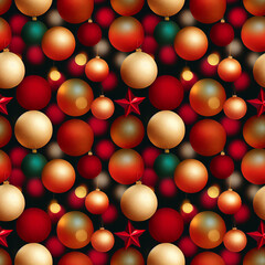 Christmas Patterns baubles, stars decorations