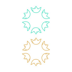 Natural Tulips Logo, Sign, Symbol isolated On White