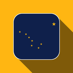 Alaska state flag. Vector illustration.