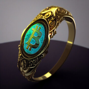 Gold ring symbol of wealth