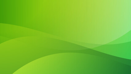 green wave background. Dynamic shape composition with smooth gradient. Vector illustration