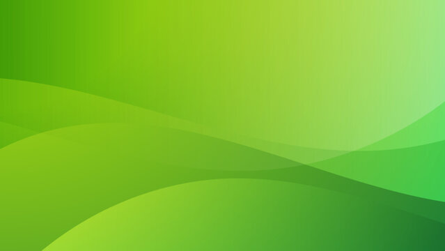 green wave background. Dynamic shape composition with smooth gradient. Vector illustration