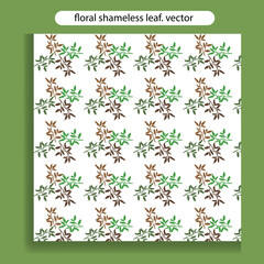 Floral pattern shameless leaf. vector file background. 
