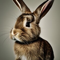 Obraz premium Cute Photorealistic Bunny Rabbit Illustration