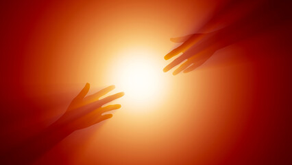 3d illustration of an outstretched helping hand
