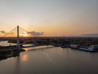 bridge over the river in gdansk