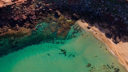 4k drone aerial views of pristine beaches on the coast of Europe